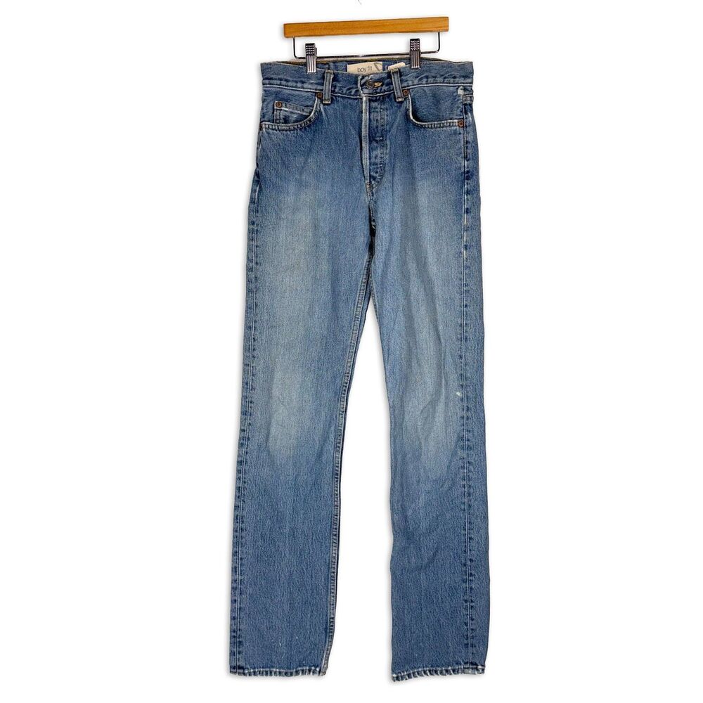 Vintage GAP Boy Fit Jeans Made in USA Straight Leg 4 Long 90s